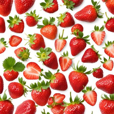 Fresh Strawberry Isolated on White Background Healthy Red Fruit with Nutritional Value and Vitamins