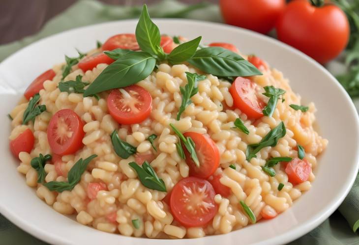 Fresh Tomato and Arugula Risotto A Peppery Italian Favourite