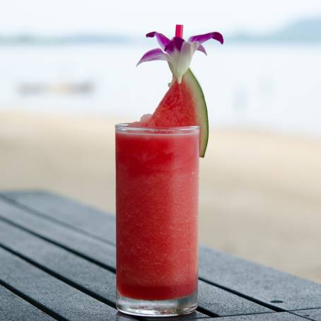 Fresh Watermelon Smoothie and Juice Close Up for a Perfect Summer Refreshment