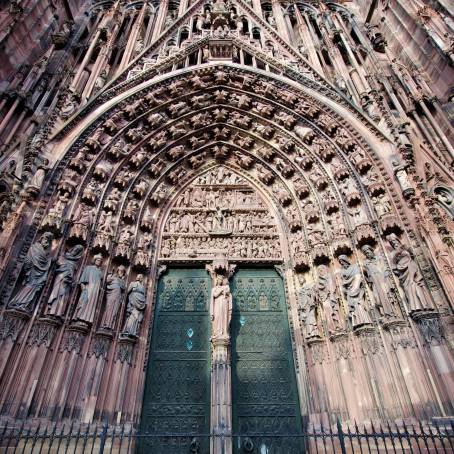 Front View of Strasbourg Cathedral, France