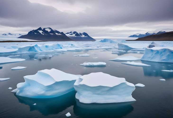 Frozen Beauty Icebergs in Jokulsarlon Lagoon, Vatnajokull National Park, Iceland