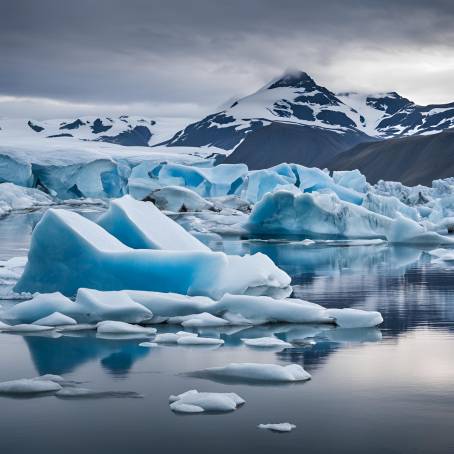 Frozen Majesty Jokulsarlon Glacier Lagoons Icy Waters and Icebergs in Iceland