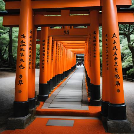 Fushimi Inari taishas Heavenly Gate  Kyoto, Japan