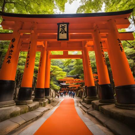 Fushimi Inari taishas Torii Gate to Heaven  Kyoto, Japan