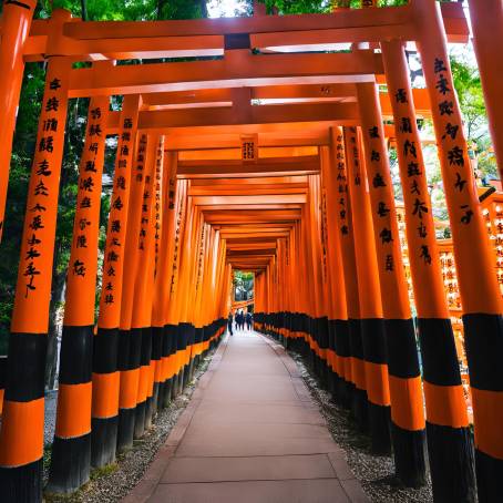 Fushimi Inaritaisha Gate A Heavenly Pathway in Kyoto with Japanese Blessings