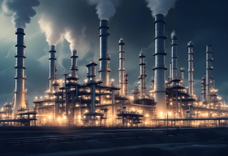 Future Power Generation Advanced Factory Plant and Petrochemical Refinery Concept