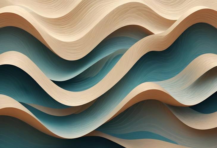 Futuristic Abstract Chromium Waves with Glossy Texture Background