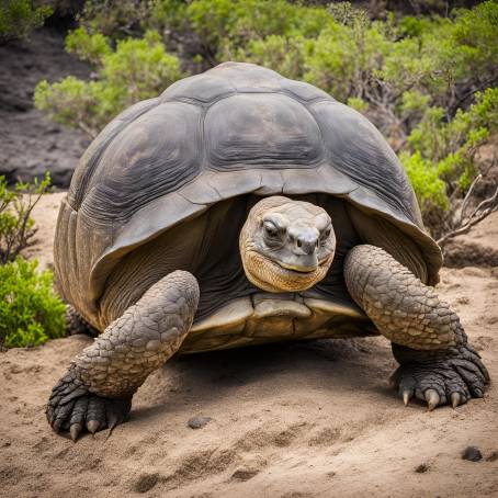 Galapagos Islands Iconic Giant Tortoise Ecuadors Turtle Giant