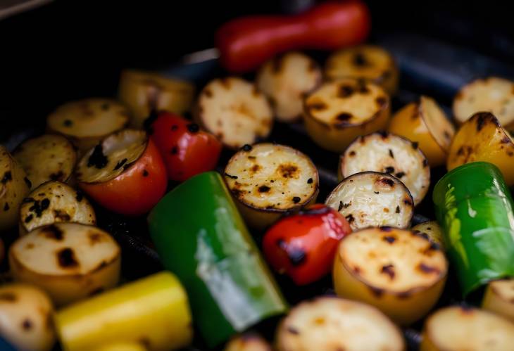 Garden Fresh Close Up of Grilled Vegetable Medley