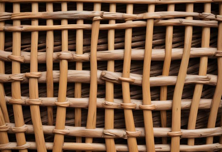 Garden Furniture Textural Insights of Willow Twig Basket Fragments