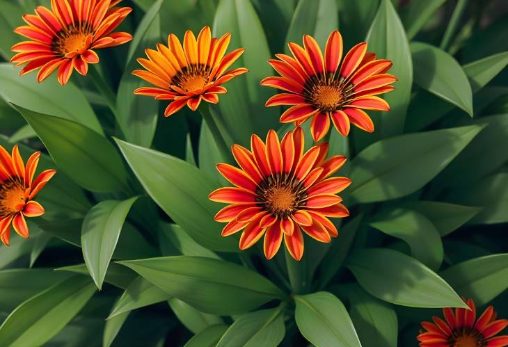 Gazania Flowers A Charming Oil Paint Composition