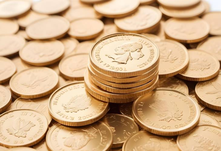 Gold Coin Stack on White Background  Symbol of Prosperity and Financial Growth