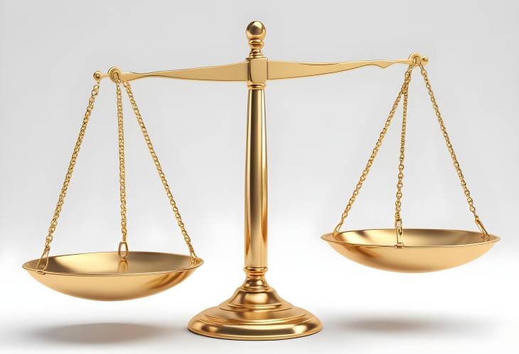 Golden Balance Scales A 3D Icon of Justice and Fairness