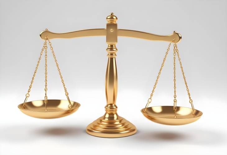 Golden Balance Scales in 3D The Essence of Justice