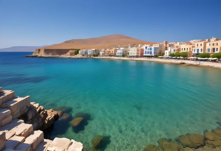 Golden Days Chania Bay with Summer Flowers in Cretes Sunlight