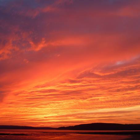 Golden Hour Glow on Northern Lake Sunset