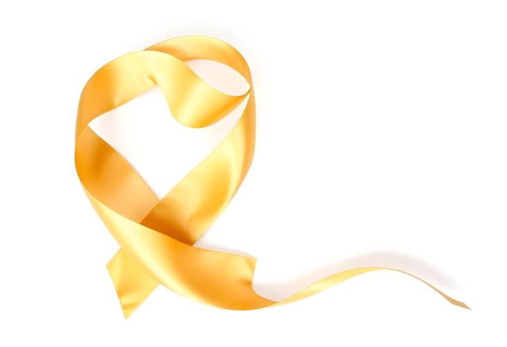 Golden satin ribbon isolated on white background, ideal for crafting, gift wrapping, and elegant