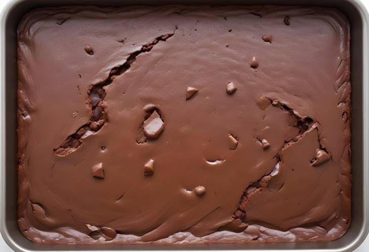 Gooey Chocolate Brownie Mixture in a Baking Tray Prepping for a Delicious Dessert