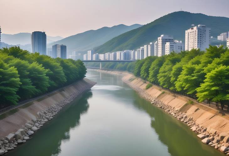 Gorgeous River View in Gwangju City, South Korea