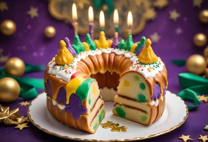 Gourmet Bolo do Rei Christmas Kings Cake with Carnival and Holiday Flair