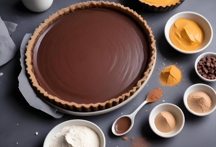 Gourmet Chocolate Tart Crust with Ingredients A Decadent Dessert Foundation