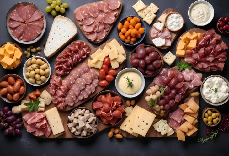 Gourmet Gala An Artful Composition of Cheeses and Charcuterie for Any Party