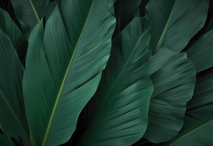 Green Leaf Surface Texture for Tropical Nature Wallpaper