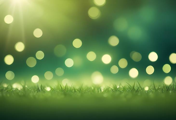 Green Light Bokeh Nature Background for Design