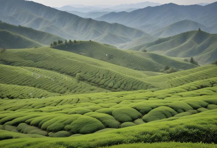 Green Tea Fields in Boseong with Rolling Hills and Scenic Views