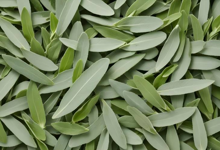 Greenery Up Close The Delicate Details of Sage Herbs on a Lush Green Background