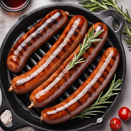 Grilled Sausage with Fresh Rosemary  Delicious BBQ Dish