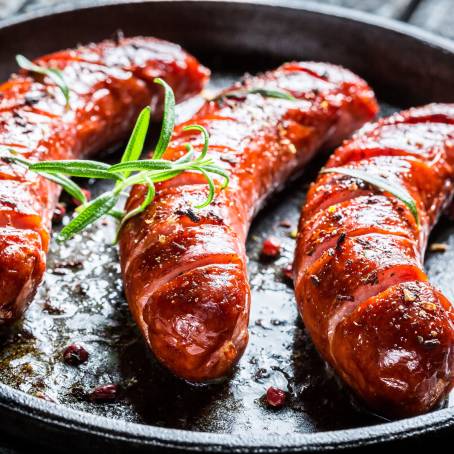 Grilled Sausage with Fresh Rosemary  Hot and Flavorful BBQ Dish