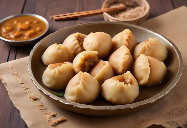 Gulgule Sweet, Crispy Deep Fried Dumplings with Wheat Flour and Jaggery