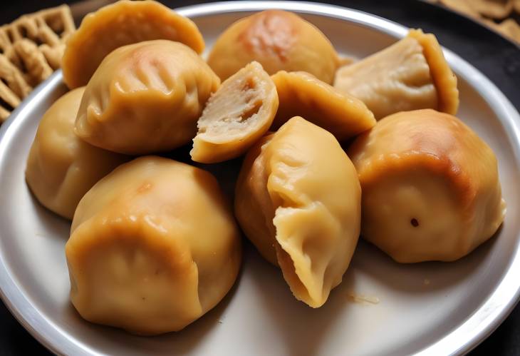 Gulgule Sweet Deep Fried Dumplings with Wheat Flour and Jaggery, A Traditional Treat