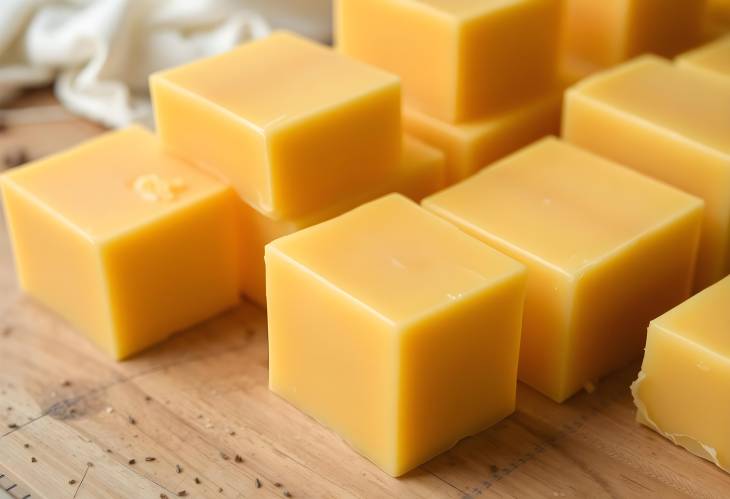 Handmade Candles from Raw Beeswax Blocks Natural Candle Making Process