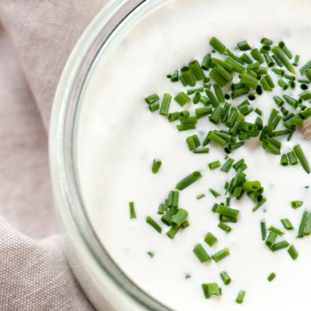 Handmade Ranch Dressing with Herbs in a Cute Jar