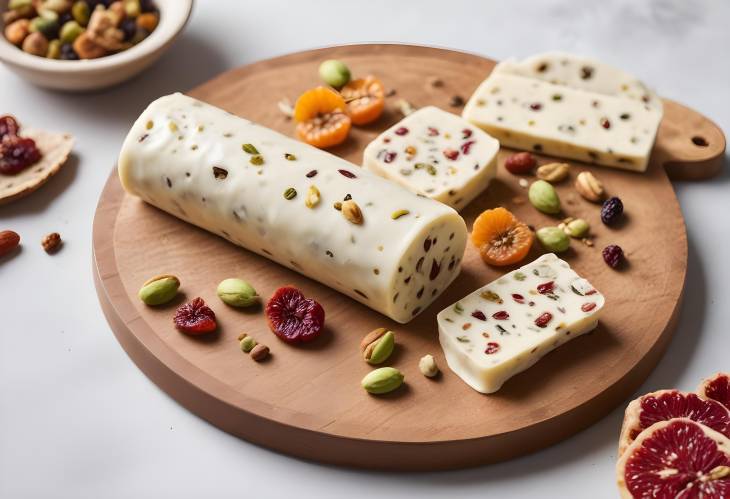 Handmade White Chocolate Salami with Dried Fruit and Pistachio  A Decadent Dessert