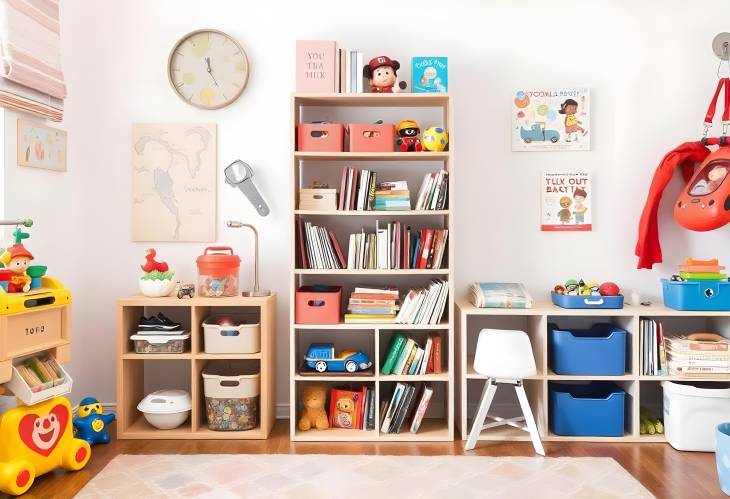 Happy Haven Organized Space with Kids Toys and Books