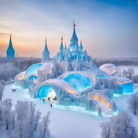 Harbin 2018 Ice Snow World Grand Opening Ice Snow Blooming Garden Theme