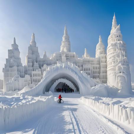 Harbin International Snow Sculpture Expo 2018 Huge Snow Buildings and Ice Sculptures