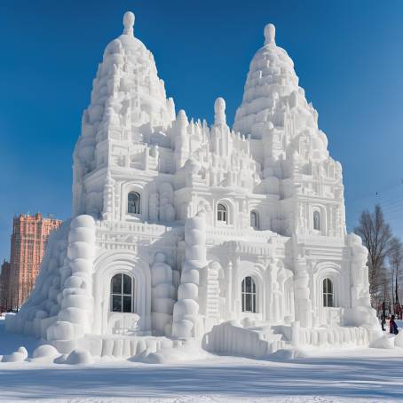 Harbin Snow Sculpture Art Expo 2018 Massive Snow Buildings and Ice Sculptures Display