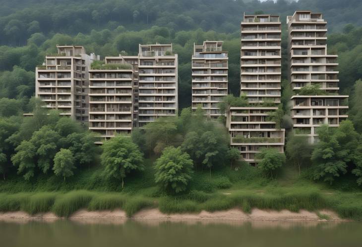 Harmonious Riverfront Living MultiStorey Dwellings and Preserved Nature in Shanghai