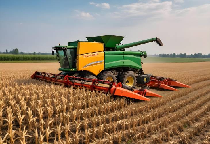 Harvest Season Forage Harvester Cutting Maize for Silage in Agricultural Field