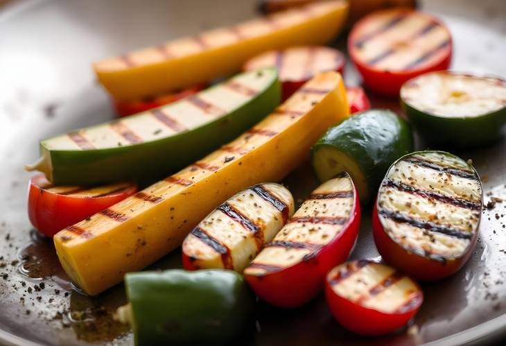 Healthy Indulgence Grilled Vegetables Close Up