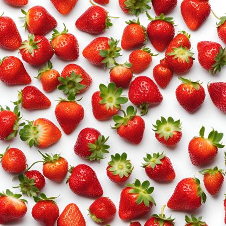 Healthy Red Strawberry Isolated on White Juicy Fresh Fruit with Nutrients and Antioxidants