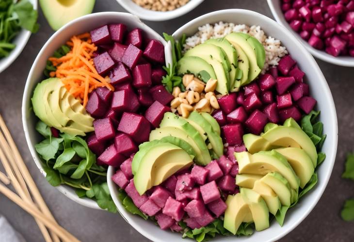 Healthy Vegan and Gluten Free Beet Poke Bowls  A Fresh and Colorful Plant Based Meal