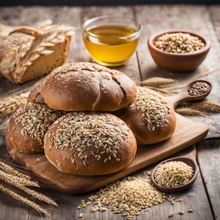 Healthy Whole Grain Bread and Rolls  Key Ingredients for Nutritious Baking