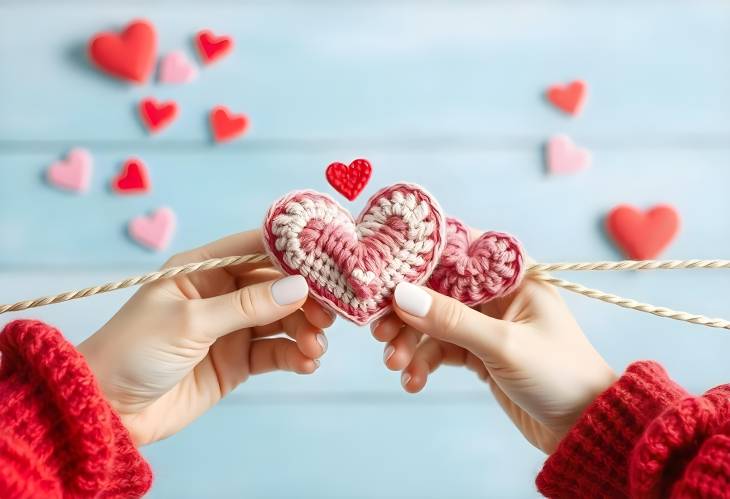 Heartfelt Crochet Valentine Hearts Hanging for Love