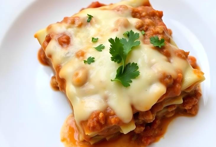 Hearty Lasagna Bolognese with Velvety Bechamel and Rich Meat Sauce