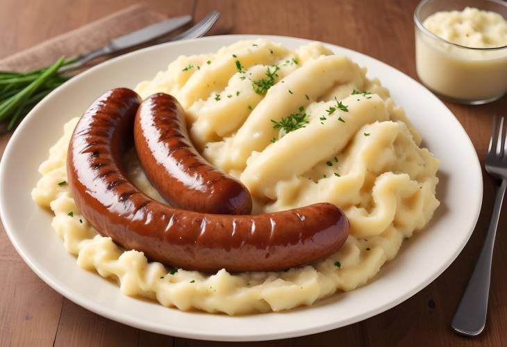 Hearty Sausage and Mash Sausages Served with Mashed Potatoes